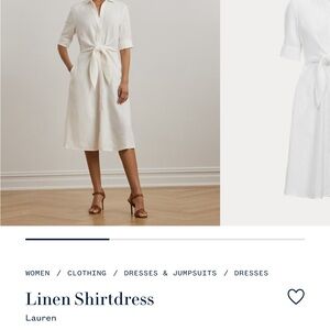 Ralph Lauren White Linen Shirtdress
